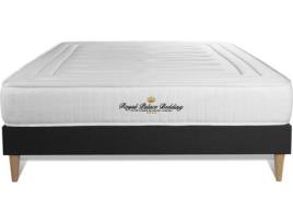 Conjunto de Sommier + Colchão ROYAL PALACE BEDDING Lancaster Preto (160x210 cm - Molas Ensacadas e Viscoelástico)