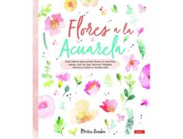 Livro Flores A La Acuarela de Marie Boudon (Espanhol)