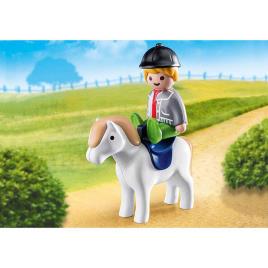 Playmobil Menino Com Pônei 70410 1.2.3 One Size Multicolor