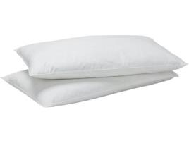 Pacote de 2 Almofadas Pikolin Home de 30% de Plumas com Capa Dupla de Algodão(70X45Cm) Branco