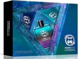 Coffret PACHA Psicodelic Man Edt 100 ml Spray + Balsam Após Shave 100 ml + Gel Shower 75 ml