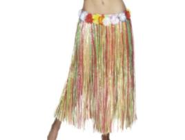 Saia  Havaiana Comprida Multicolor Com Flores (79 cm)
