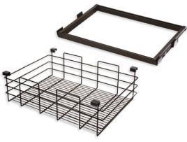 Cesto de Rede c/Calha Extraível  Moka (Aço e Plástico - 53,5x33x51 cm)