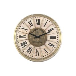 Relógio de Parede  Champanhe Metal Madeira MDF (46 x 4.5 x 46 cm)