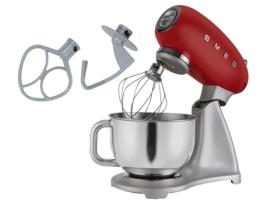 Batedeira com Taça SMEG Anni 50 SMF02RDEU (4.8 L - 800 W - 5 acessórios)