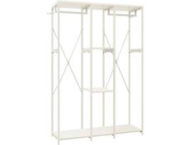 Roupeiro   (Metal - Branco - 110x40x167 cm)