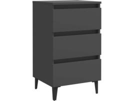 Mesa de Cabeceira   (Aglomerado - Cinzento - 40x35x69 cm)