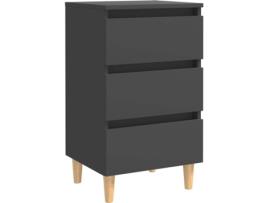Mesa de Cabeceira   (Aglomerado - Cinzento - 40x35x69 cm)