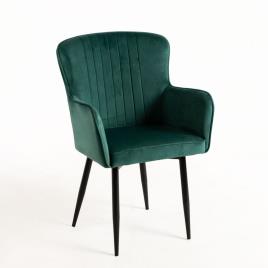 Cadeira de Jantar  Dalye (Verde - Veludo, Aço Reforçado - 97 x 40 x 40 cm)