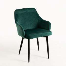 Cadeira de Jantar  Puan (Verde - Veludo, Aço Reforçado - 89 x 40 x 40 cm)