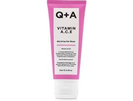 Máscara de Rosto Q+A Activated Charcoal Soothing Gel Mask With Vitamins A, C, E (75 ml)