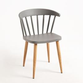 Cadeira de Jantar  Candy (Cinzento Escuro - Polipropileno, Aço Reforçado - 83 x 46 x 46 cm)