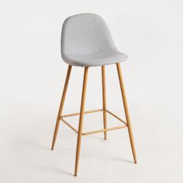 Banco  Teok (Cinzento Claro - Tecido, Aço Reforçado - 100 x 37 x 37 cm)