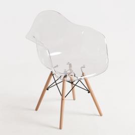 Cadeira de Jantar  Nordica Dau (Transparente - Policarbonato, Madeira - 83 x 61 x 57 cm)