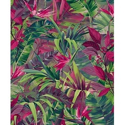 Papel de parede  SELVA VERDE E ROSA