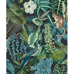 Papel de parede  BOSQUE TROPICAL AZUL