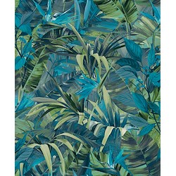 Papel de parede  SELVA VERDE AZUL