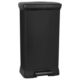 Caixote de Lixo  Deco Preto (39 x 29 x 72 cm - Plástico)