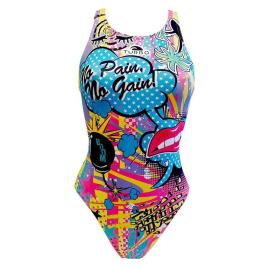 Fato de banho para Mulher  Crazy Comic Multicor para Natação (M)