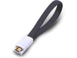 Cabo de Dados  (USB A - Micro USB B - 20 cm - Preto)