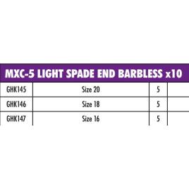 Matrix Fishing Mxc-5 Barbless Spade End 20 Black Nickel