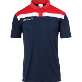 Uhlsport Polo Manga Corta Offense 23 152 cm Navy / Red / White