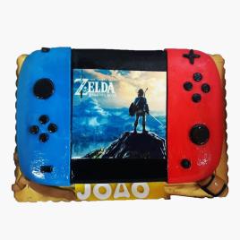 Bolo da Nintendo Switch™ com jogo da Zelda™