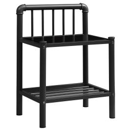 Mesa de Cabeceira   (Metal - Preto - 45x34,5x62,5 cm)