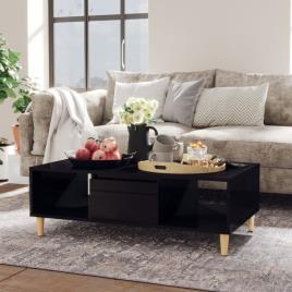 Mesa de Centro  (Preto - Madeira Aglomerada - 103.5 x 60 x 35 cm)