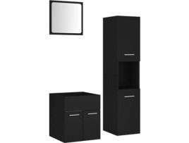 Conjunto de Móveis  (Aglomerado - 41x38,5x46 cm - Preto)