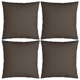 Almofadas Decorativas  4 uni. (Castanho - 50x50 cm)