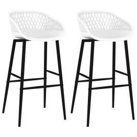 Cadeiras de Bar  248150 (Branco - Plástico - 48 x 47.5 x 95.5 cm)