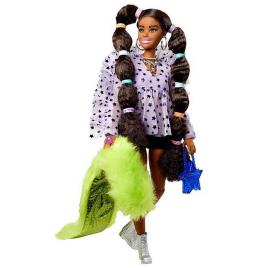 Barbie Boneca Afro-americana Articulada Com Tranças Em Forma De Bolha Extra One Size Multicolor