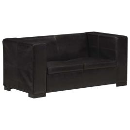Sofá  325119 Couro Preto (Lugares:2)