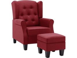 Poltrona  320154 (68 x 78 x 94 cm - Tecido - Vermelho)