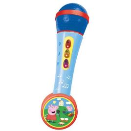 Microfone  de mão C/ Amplificador Peppa Pig  (3 anos)