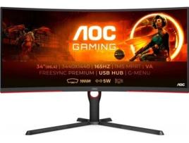 Monitor Curvo Gaming  CU34G3S/BK (34'' - 4 ms - 165 Hz - FreeSync Premium)