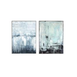 Pintura  Abstrato (2 pcs) (60 x 3 x 80 cm)