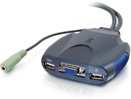 TruLink 2-Port VGA and USB Micro KVM com Audio - Chave de KVM / áudio - 2 x KVM / áudio - 1 utilizador local - desktop