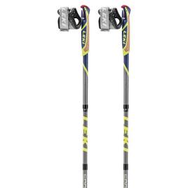 Leki Poloneses Micro Flash Carbon 130 cm Violettblue / Stone Grey / Neonyellow