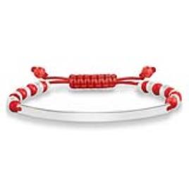 Bracelete Feminino  Vermelho Prata Prateado