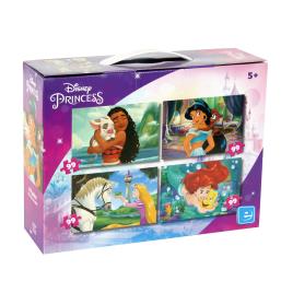 Puzzles Disney Princesas, 4 Em 1, 99 Pcs