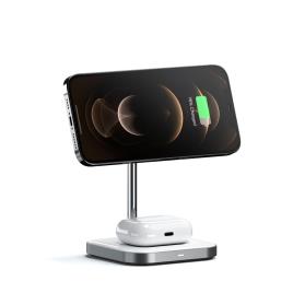 Aluminum 2-in1 Magnetic Wireless Charg. Stand