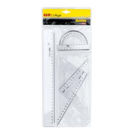 Kit Regua + Esquadro +t Ransf.  Geocollege