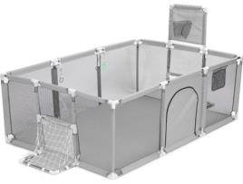 Parque INSMA IS-P4-12 Baby Playpen (Cinzento - 190x129x66 cm)