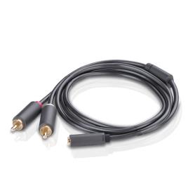 10561, 3.5MM, FÊMEA, 2 X RCA, MACHO, 0,2 M.