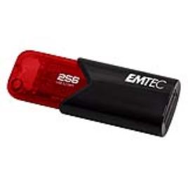 Pen Drive Emtec B110 256Gb Click Easy Usb 3.2 Vermelha