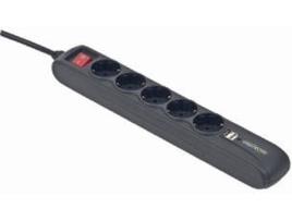 Tomada de Corrente  5 Sockets + 2 Usb 2A 1.5Mt