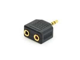 Adaptador 3.5mm p/ 2saidas para som  Preto