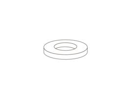 Anilha de Chapa Reforçada  DIN 7349 5/32'' 4.8 Zincado Branco